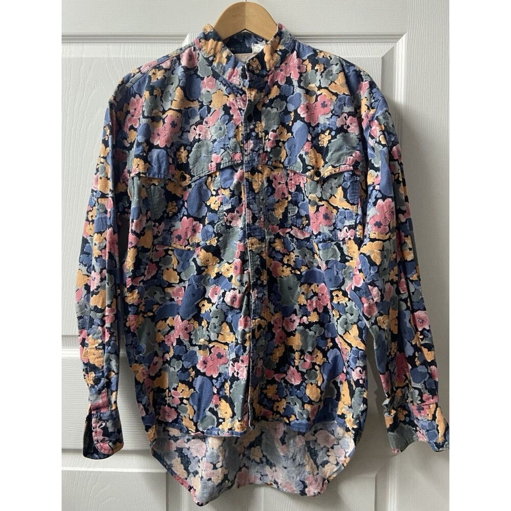 Silver Spur Western Shirt Mens L Southwest Button Up Floral Cowboy Long Sleeve